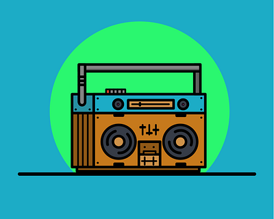 Boombox Illustration branding design graphic design illustration logo