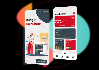 Budget Calculator DailyUI 004 calculator dailyui design graphic design ui ux uxdesign