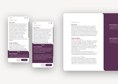 User-friendly Terms and Conditions agreement business comprehension copy design ethical ethics legal modal rights scroll summary terms terms and conditions text user experience