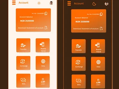 Account page Re-Design for GTBank graphic design product designer ui uiux