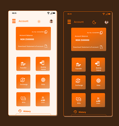 Account page Re-Design for GTBank graphic design product designer ui uiux