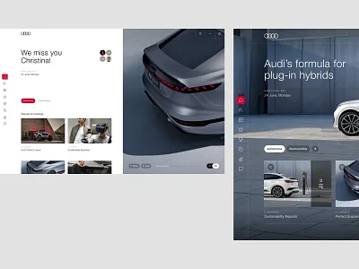 Volksvagen - Dashboard app application audi big photo clean dashboard design desktop full screen landing page learning product design side menu tab table typography ui user ux video