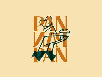PAN PAN PAN design diseño de logo diseño plano illustration logo logo logodesign design logodesign design brand marca tipografía