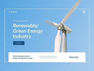 Electricity new concept 3d after effect animation branding case study cinema 4d design figma graphic design green energy hero image home page illustration landing page logo motion motion graphics ui ux webdesign