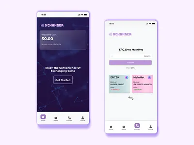 XChanger App bitcoin crypto crypto app crypto exchange cryptocurrency ex design exchange exchange mobile mobile app ui ui design ui ux design ui ux designer uiux