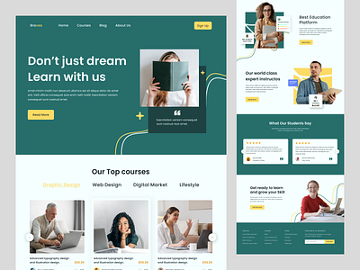 E-learning landing page agency agency website branding courses design e learn web e learn e learn landingpage e learning elearn graphic design landing page landingpage online class web web design web site website