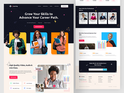 e-Learning Portal Website Landing page course cpdesign creativepeoples e learning e learning course e school education landing page learning management system learning platform lms online class online course online educations online learning school trending university web design web ui
