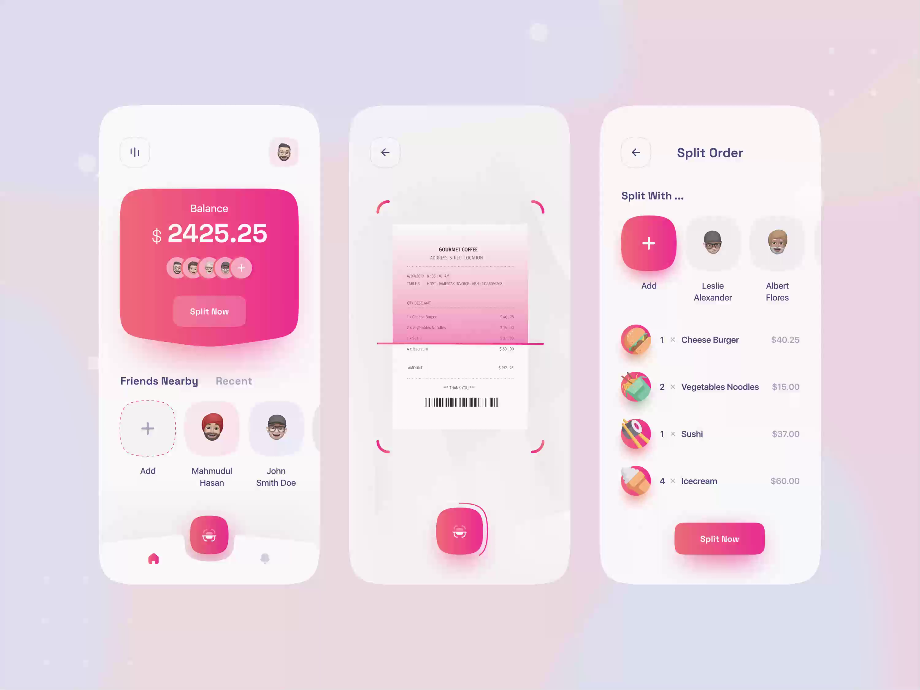 Split Bill - Mobile App UI Design Animation by Mahmudul Hasan Manik for ...