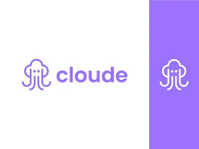 Cloud + Octopus logo 3d brand branding cloud creative logo data base icon identity logo logo design logofolio mark modern logo monogram octopus sky startup symbol technology ui