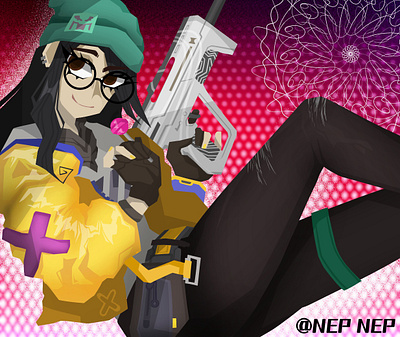 i was experimenting drawing without lines a bit :D character digital art games illustration killjoy valorant