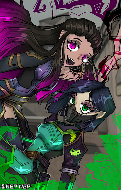 2.02.2021 character digital art games illustration reyna valorant viper