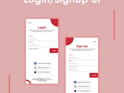 Login/Sign up Mobile app app onboarding design login login screen login sign up mobile app mobile app onboarding mobile design mobile initial screen mobile login mobile onboarding mobile sign up onboarding onboarding screens sign up sign up screen signup ui