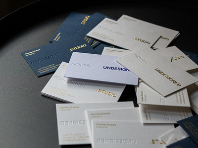 UNDESIGNED - Visual Identity business cards colorplan foil letterpress paper print finishing printing