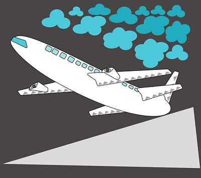 Airplane Illustration ✈ 3d animation design illustration logo ui vector