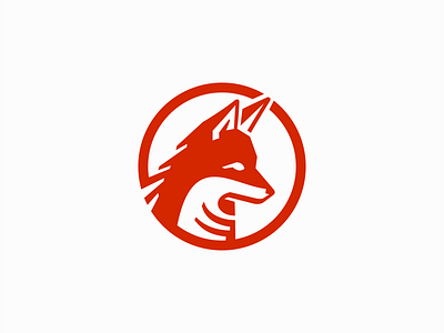 Fox Logo for Sale animal branding circle cute design fox gaming geometric graphic design illustration logo mark negative space orange sports trickster vector vulpine wild zoo