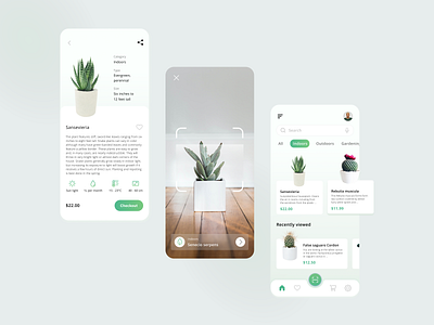 Plant Shop App app design application design figma ui