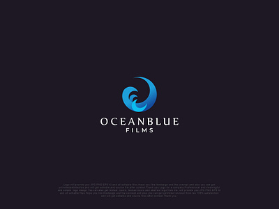 Ocean Logo Design abstract blue brand calligraphy creative design emblem favicon identity logo logotype minimal minimalist modern ocean sea typography unique water wordmark