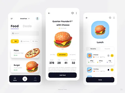 Food Nutrition App adobexd app app design calendar calories clean diet diet plan fitness food gym health healthy food mobile design new nutrition stats ui ui design workout