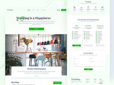 Hejooo - Coworking space Landing page branding coworking coworkingspace figma freelance icon indonesia indonesiafreelancer landing page sketch space ui work