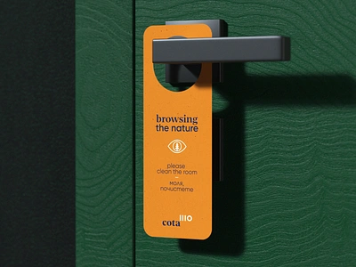 hotel door hanger branding browse bulgaria clean door eye fourplus hanger hotel icon illustration ivaylo nedkov logo mountain nature print room studio typography wood