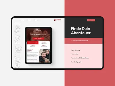 Honey | Dating Solutions | Case Study case study dating app dating website uidesign uxdesign webdesign website