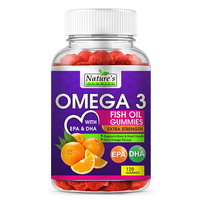 Omega 3 Label Design branding design label packaging labeldesign pack packaging packagingdesign