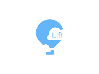 Lift - Hot Air Balloon Logo balloons branding clouds design graphic design illustration logo typography vector