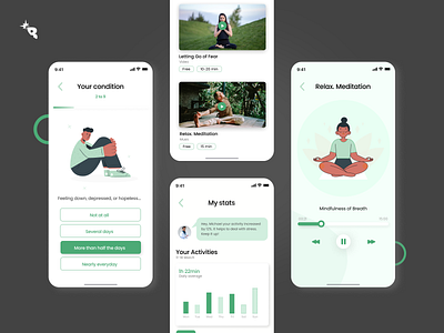 Mindfulness App android appdesign application health ios lifestyle meditation meditation app mentalhealth mindfulness mobile mobile screens ui ui design user experience ux ux design yoga