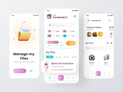 File Storage App Design app design figma illustration interface trending ui ux