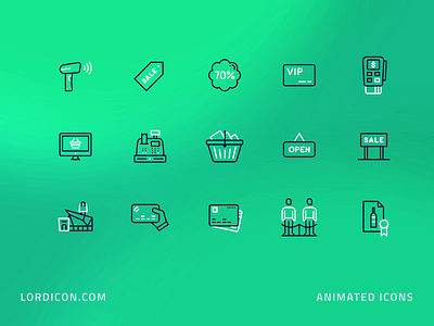 Shopping Icon Group animation design icon