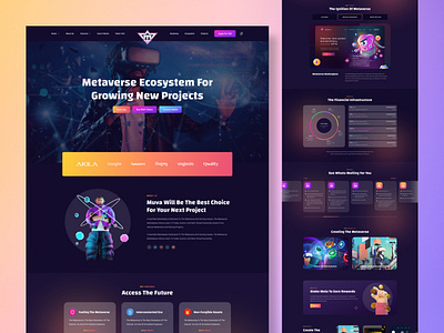 Mave - Metaverse Project Launchpad creative design envytheme landing page token webdesign website website design