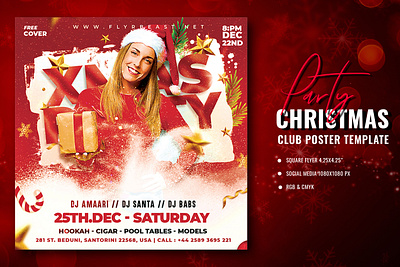 Christmas Party Flyer christmas christmasparty club event flyer music night xmas