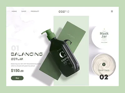 Skincare Website Design Landing Page beauty cosmetic cosmetic website cosmetics ecommerce landing landing page modern salon shopify skin skincare skincare website store ui animation web design webflow website website design wellness