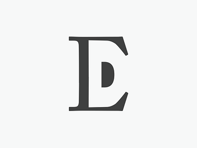 ED monogram ed icon letter monogram negative space symbol typography