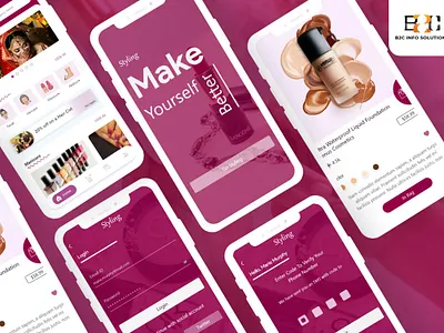 AR-Assisted Makeup App android app app designing app development appdesign b2cinfosolutions illustration