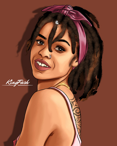 A smile is all it takes beauty cartoon cartoonportrait kingfash locks model portrait smile