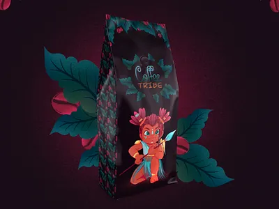 Coffee Tribe. Pack character development characters emotions coffee design girl graphic design illustration logo packing design pattern photoshop procreate woman