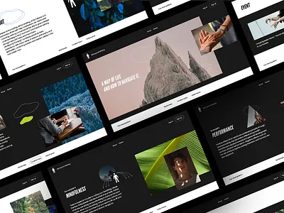 UI design art board black and white branding design graphic design homepage interface mindfulness minimalist mockup nature photography shapes sketch ui uitrends ux vector web design website