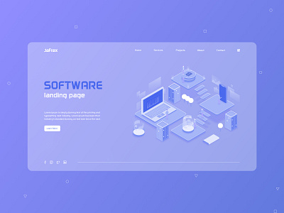 Software Landing Page UI 3d agency app branding design development isometric jarif hasan akash jarifhasanakash landing page software ui ui ux uigenix web web ui website