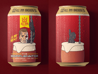 Get Down arnold beer craft beer illustration schwarzenegger t2 terminator