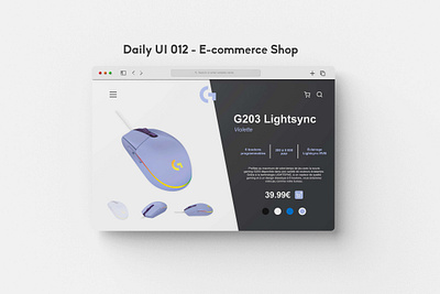 Daily UI 012 - E-commerce Shop 012 daily ui 012 dailyui design e commerce e commerce shop en ligne gaming graphic design logitech magasin mouse online shop souris ui web