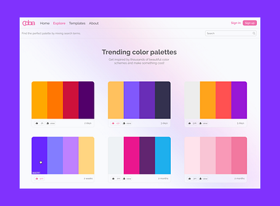 color palette - explore animation app branding color color palette design explore head header header ui illustration logo palette ui