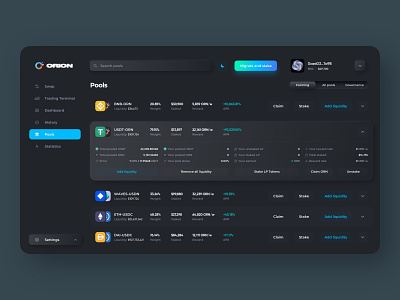 Orion Terminal Dashboard animation blockchain branding crypto crypto design cryptocurrency design graphic design illustration interface logo ui web