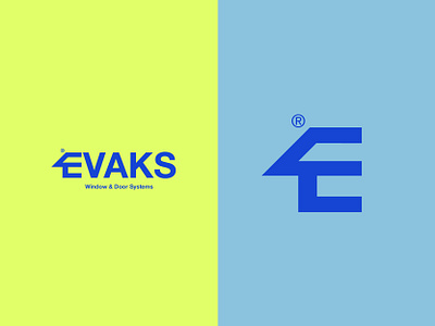 Evaks (Window & Door Sytems) design home logo typography