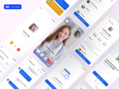 Online medical doctor appointment & health app UX case study app blood donor book calling chat doctor appointment free app ui health app health care app health fitness app medical app medical health medicine delivery message online consultation online doctor appointment patient ui kit video calling with doctor