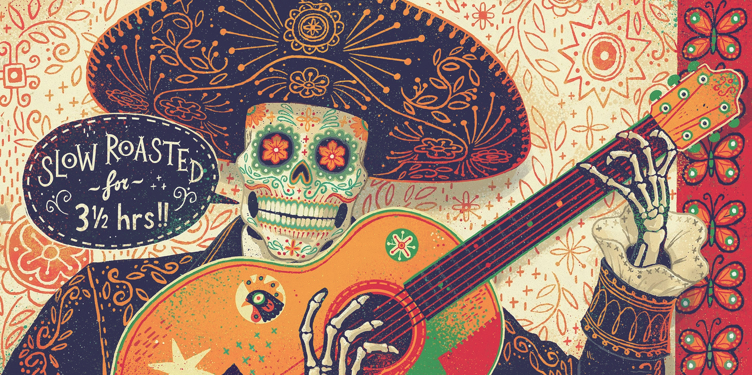 JUAN POLLO - mural branding chicken design digital food fun great hand lettering illustrated illustration mariachi mexican mexico mural pollo