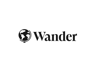 Wander – Logo Animation 2d after effects alexgoo animated logo brand animation branding globe logo animation logo reveal motion graphics pre-loader typography