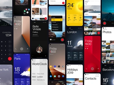 Mobile OS camera clock homescreen mobile os photos product styleguide ui uiux ux weather