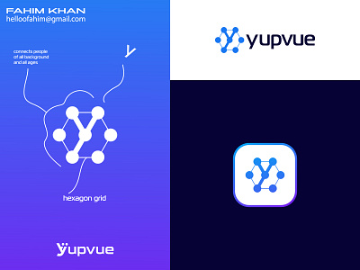 Yupvue — Branding & Identity brand brand guidelines brand identity brand sign branding business dribbble dribble icon logo logo design logo mark logodesign logotype marketing minimalist logo modern logo social media design startup y