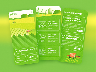 Responsive | yieldow agricultural holding agriculture design desire agency farm farming graphic design hero hero page landing landing page mobile mobile design nature responsive responsive ui ui user interface weather web